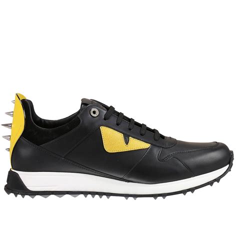 black fendi sneakers|fendi monster black sneakers men.